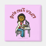 Dark Scientist Girl Fridge Magnet