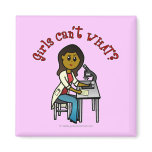 Dark Scientist Girl Fridge Magnet