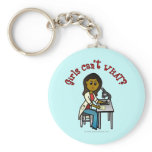 Dark Scientist Girl Keychain