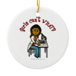 Dark Scientist Girl Ornaments