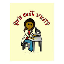 Dark Scientist Girl Postcard