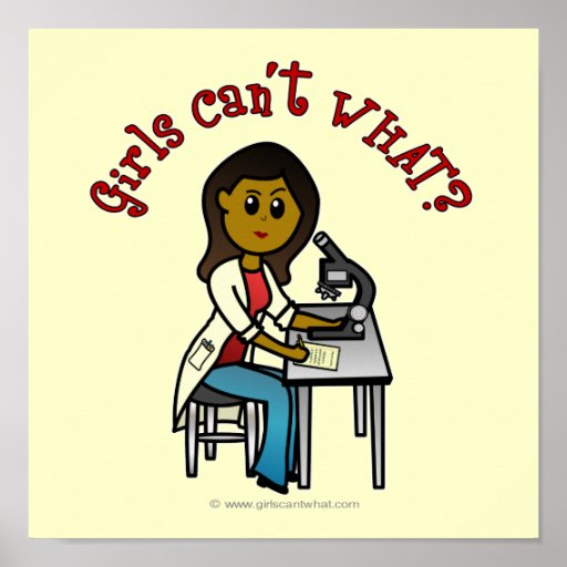 Dark Scientist Girl Poster