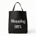 Dark Shopping Diva Tote Bag