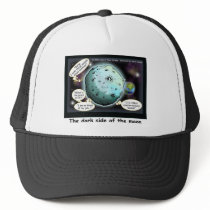 Dark Side Of The Moon Funny Cartoon Gifts hats