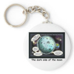 Dark Side Of The Moon Funny Cartoon Gifts Keychains