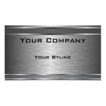 Dark Silver Brushed  Business Card