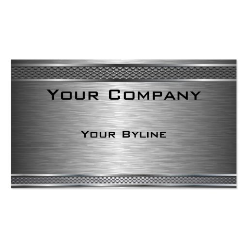 Dark Silver Brushed  Business Card (front side)
