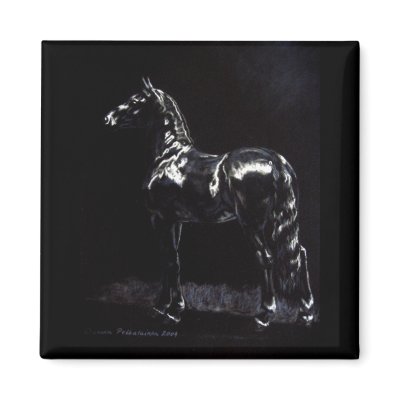 Dark Silver Magnet by Leenashorses