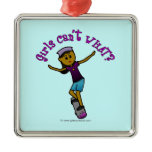 Dark Skateboarder Christmas Ornaments