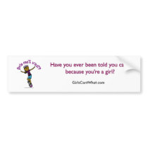 Dark Skater Girl bumper stickers