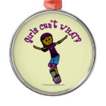 Dark Skater with Helmet Christmas Ornament