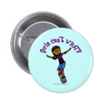 Dark Skater with Helmet Pinback Button