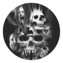 Dark Skull Stickers by iamnikstone Dark Skull Stickers