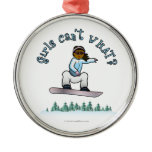 Dark Snowboarder Christmas Ornament