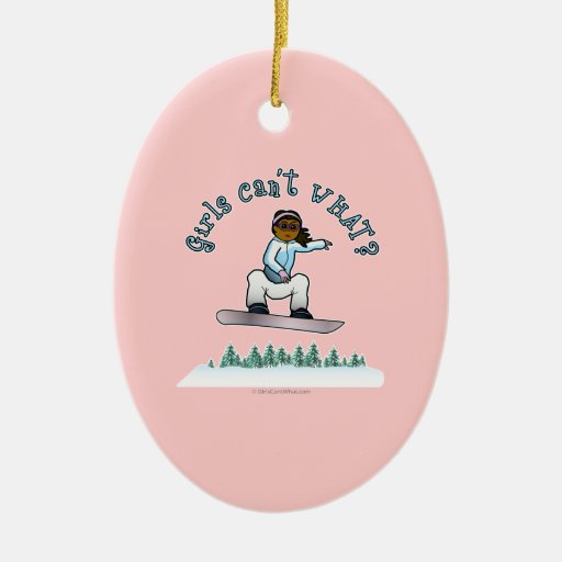 Dark Snowboarder Christmas Ornaments