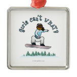 Dark Snowboarder Christmas Ornaments