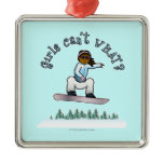 Dark Snowboarder Christmas Tree Ornament