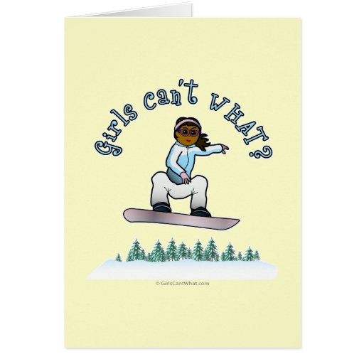 Dark Snowboarder Greeting Card