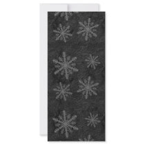 Dark Snowflake Pattern 1 Full Color Rack Card