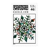 Dark Snowflake Postage Stamps