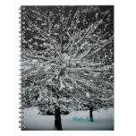 Dark Snowy Tree Notebook