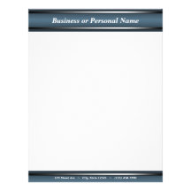 Dark Sophisticated Blue letterhead