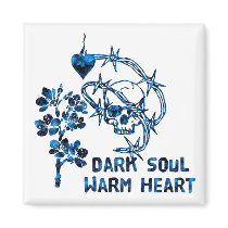Dark Soul Skull Fridge Magnet