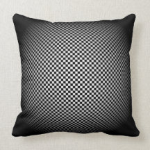 Dark Sphere Light Sphere Checkerboard Pillow