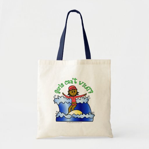 Dark Surfer Girl Canvas Bags