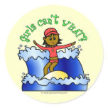 Dark Surfer Girl Stickers