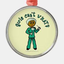 Dark Surgeon Girl Christmas Ornaments