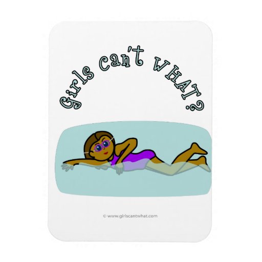 Dark Swimmer Girl Swimming Vinyl Magnets