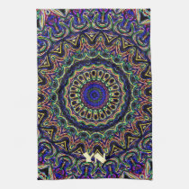 Dark Tapestry Kaleidoscope kitchen towels