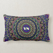 Dark Tapestry Kaleidoscope Throw Pillows