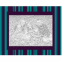 dark teal and purple striped photo frame photo sculptures by DonnaGraysonAbstract dark teal and purple striped photo frame photo sculptures