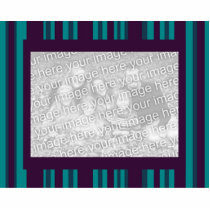 dark teal and purple striped photo frame photo sculptures by DonnaGraysonAbstract dark teal and purple striped photo frame photo sculptures