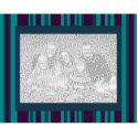 dark teal and purple striped photo frame photo sculptures by DonnaGraysonAbstract dark teal and purple striped photo frame photo sculptures