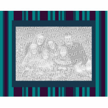 dark teal and purple striped photo frame photo sculptures