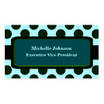 Dark Teal  Circles business cards
