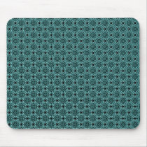 Dark Teal Elegant Circles Mousepad