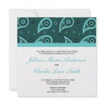 Dark Teal Paisley Wedding Invitations