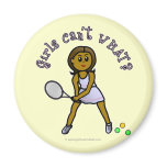 Dark Tennis Player Girl Magnet