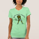 Dark Tennis Player Girl T Shirt