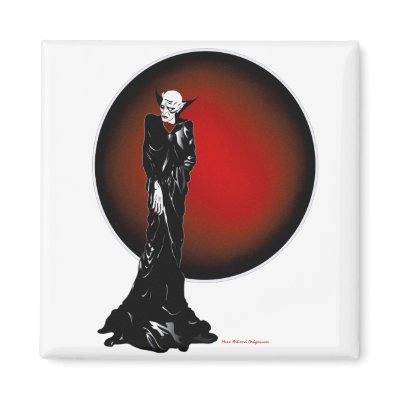 Dark Thoughts Illustration Magnet by MoonArtandDesigns
