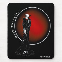 Dark Thoughts Illustration mousepads by MoonArtandDesigns Dark Thoughts Illustration mousepads