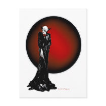 Dark Thoughts Illustration postcards by MoonArtandDesigns Dark Thoughts Illustration postcards