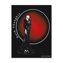 Dark Thoughts Illustration postcards by MoonArtandDesigns Dark Thoughts Illustration postcards