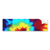 Dark Tie Dye Design bumper stickers