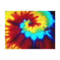 Dark Tie Dye Design postcards
