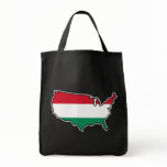 Dark Tote Bag: Hungarian in USA bags